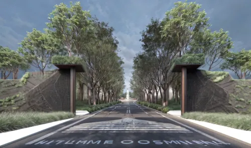 bicycle path,walkway,k13 submarine memorial park,landscape design sydney,bike path,overpass,landscape designers sydney,underpass,entry path,pathway,bicycle lane,3d rendering,roadway,9 11 memorial,access road,flooded pathway,garden design sydney,driveway,concrete bridge,chestnut avenue