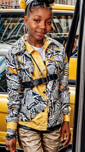 new york taxi,woman in menswear,nigeria woman,menswear for women,african woman,new york streets,taxi cab,blogger icon,street fashion,cab driver,benin,girl in car,harlem,linkedin icon,a pedestrian,seamless pattern repeat,fashionable girl,woman in the car,jean jacket,yellow jacket