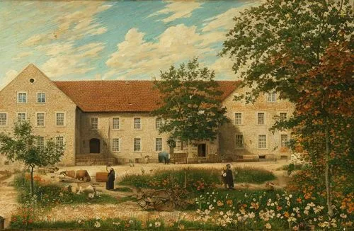 dutch mill,farmhouse,village scene,the garden society of gothenburg,old mill,farm house,zwartnek arassari,groenendael,farm landscape,country house,mill,danish house,private estate,country estate,country hotel,rubjerg knude,boitzenburg,dutch landscape,karrenwiel,kerken,Art sketch,Art sketch,15th Century