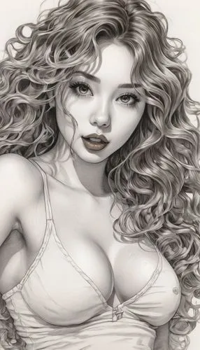 gothel,airbrushing,shadings,krita,lilandra,drawing mannequin,Illustration,Black and White,Black and White 30