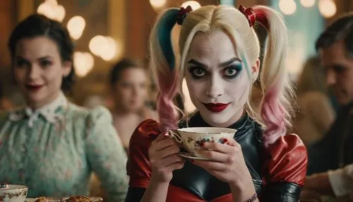 harley quinn,puddin,alice in wonderland,duela,joker,wason,teacup,harley,mistah,effie,halloween coffee,hatter,poncino,vladislaus,tea,anabelle,pagliacci,muccino,battaini,fandorin,Photography,General,Cinematic