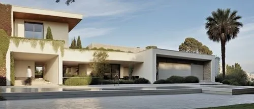 modern house,mid century house,eichler,stucco wall,dunes house,contemporary,landscaped,altadena,tarzana,casita,residential house,3d rendering,villas,driveways,neutra,mid century modern,modern architecture,villa,bungalow,house shape