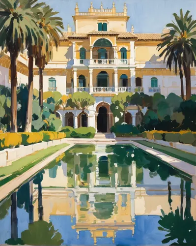 hacienda,monte carlo,alhambra,water palace,seville,alcazar of seville,venetian hotel,portofino,palazzo,alcazar,villa cortine palace,bendemeer estates,mansion,the palm,royal palms,santa barbara,venetian,beverly hills hotel,mediterranean,marrakech,Illustration,Japanese style,Japanese Style 06