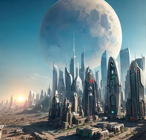 Futuristic City in the middle of Planet Mars,futuristic landscape,futuristic architecture,ancient city,sci fi,sky space concept,sci-fi,sci - fi,metropolis,fantasy city,scifi,citadel,space port,mesa,ex