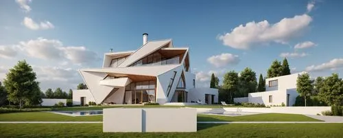 cubic house,3d rendering,modern architecture,cube stilt houses,modern house,cube house,Photography,General,Realistic