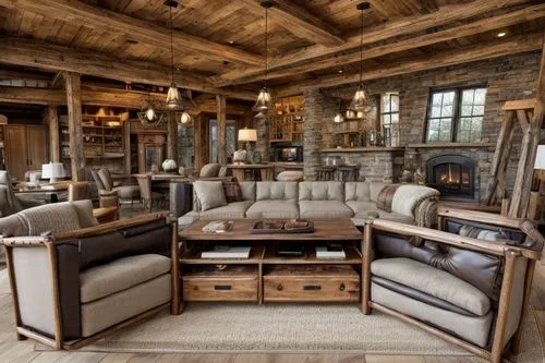 rustic,family room,log home,log cabin,loft,luxury home interior,country style,the cabin in the mountains,wooden beams,interior design,living room,cabin,chalet,great room,home interior,lodge,country co