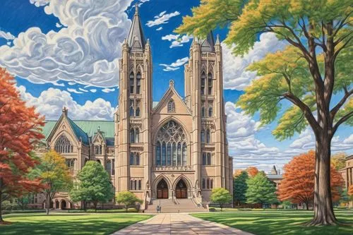 church painting,mdiv,cathedral,notredame,cwru,pcusa,yale,upj,gothic church,nd,evangelion,notre dame,collegiate basilica,marquette,burruss,nidaros cathedral,archdiocese,ucc,yale university,sju,Conceptual Art,Daily,Daily 17