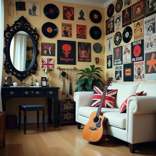 great room,wall decoration,vinyl records,wall decor,interior decoration,home corner