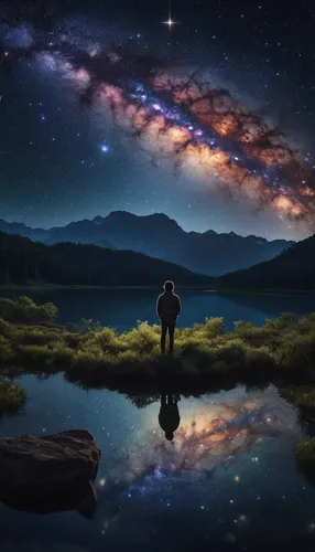 the universe,universe,astronomy,rainbow and stars,the milky way,photo manipulation,milky way,galaxy,space art,fantasy picture,photomanipulation,celestial phenomenon,the night sky,milkyway,starry night,astronomer,galaxies,photoshop manipulation,night sky,nightsky,Photography,General,Natural