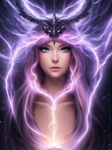 Walkiria from the elder ages. Beautiful hair. Tender look in her eyes.,medusa,zodiac sign libra,libra,malva,sorceress,fantasy portrait,cynara,the enchantress,violet head elf,goddess of justice,fantasy