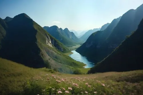 the valley of flowers,changbai mountain,tianchi,bernese highlands,mountainous landscape,changbai