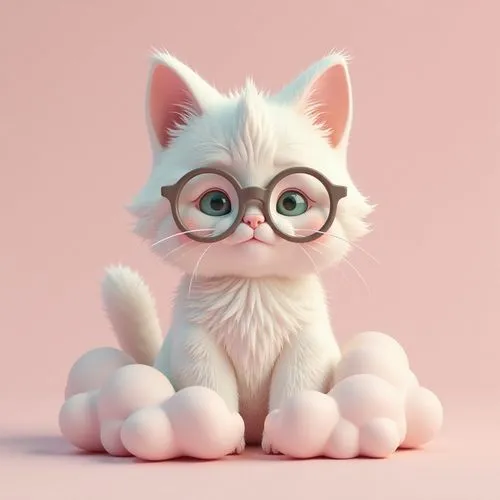 cute cartoon character,cartoon cat,bellwether,pink cat,cute cat,doll cat