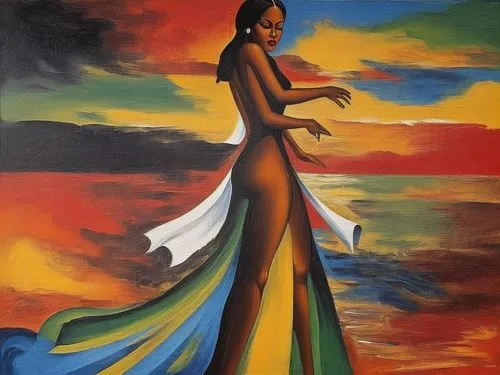 Painting Abstract Body Art Oil Painting,african art,african woman,oil painting on canvas,sarafina,indigenous painting,burkinabe,girl in a long dress,khokhloma painting,oil painting,oil on canvas,liber