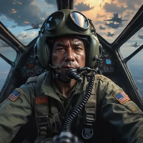 Pilot of military aircraft inside his vessel, under heavy pressure.,cockpits,cockpit,pilot,rokaf,aircraftman,miyakejima,tni,captain p 2-5,ltjg,jumpmaster,tailgunner,glider pilot,widodo,temuera,kunsan,