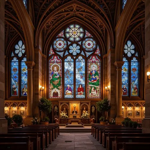 transept,stained glass windows,reredos,church windows,presbytery,stained glass window,stained glass,altar,sanctuary,the interior,chancel,christ chapel,interior view,collegiate basilica,interior,choir,novena,sspx,church choir,pcusa