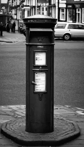 post box,newspaper box,postbox,letter box,letterbox,mail box,courier box,mailbox,savings box,parcel post,spam mail box,parcel mail,parking meter,postal scale,cash point,postal elements,bollard,box camera,postage,telephone booth,Photography,Black and white photography,Black and White Photography 01