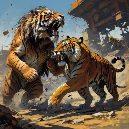 tigers,bengal tiger,a tiger,tiger,asian tiger,tigerle,big cats,game illustration,chestnut tiger,animals hunting,siberian tiger,leopard's bane,bengal,predation,tiger png,battle,blue tiger,fight,bengalenuhu,royal tiger