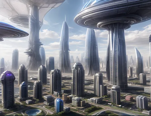 futuristic landscape,futuristic architecture,sky space concept,sky city,sci fi,airships,sci-fi,sci - fi,sci fiction illustration,scifi,alien invasion,federation,futuristic,alien world,concept art,alie