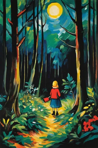 happy children playing in the forest,little red riding hood,red riding hood,frutti di bosco,forest path,farmer in the woods,forest landscape,forest walk,forest background,forest of dreams,children's background,child in park,fireflies,night scene,forest floor,the woods,the forest,forest road,the forests,forest man,Art,Artistic Painting,Artistic Painting 37