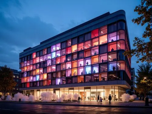 rikshospitalet,karolinska,mvrdv,kulturhuset,rigshospitalet,arkitekter,aarhus,yotel,melkweg,architekten,kammerspiele,musikkonservatorium,multistoreyed,eindhoven,appartment building,arhus,danube centre,colorful facade,kopenhagen,harpa