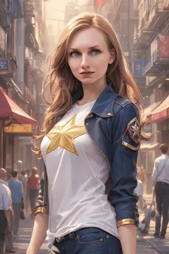 karen,brigette,zhomova,civil defense,kara,policewoman,Digital Art,Anime