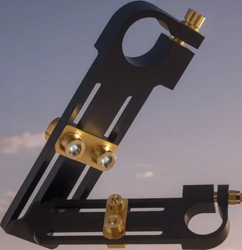 a close up of a small metal object with a sky background,presser foot,flat head clamp,clamp with rubber,connecting rod,trailer hitch,c clamp,Photography,General,Realistic