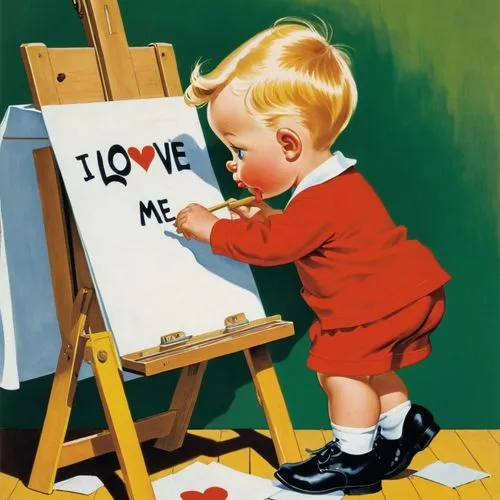 painter,children drawing,rockwell,valentine day's pin up,caricaturist,italian painter,Illustration,Retro,Retro 18