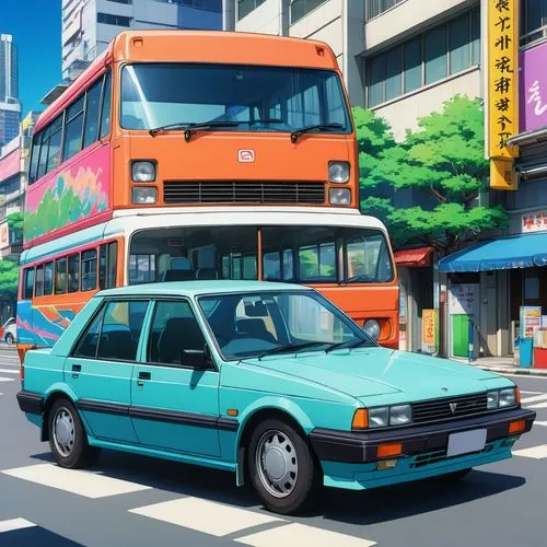 hino,hijet,wanganella,daihatsu,shakotan,nihondaira,Illustration,Japanese style,Japanese Style 03