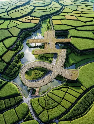 meanders,winding roads,rice terrace,rice fields,rice paddies,yamada's rice fields,ireland,green fields,yorkshire,northern ireland,terraced,ricefield,farmlands,hobbiton,winding road,the rice field,aerial landscape,rice terraces,farmland,derbyshire