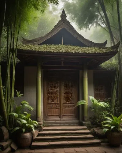 dojo,asian architecture,qibao,sanshui,buddhist temple,haiyuan,garden door,fengshui,palyul,tujia,taman ayun temple,shaoming,hangzhou,qingcheng,kangxi,hyang garden,wuyuan,tori gate,hall of supreme harmony,huangdi,Illustration,Realistic Fantasy,Realistic Fantasy 22