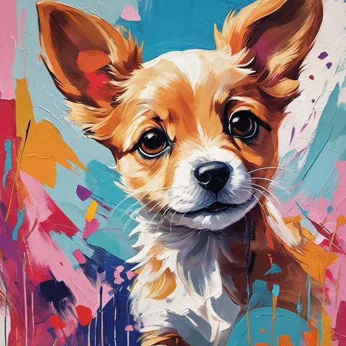 corgi,corgi-chihuahua,dog illustration,corgis,chihuahua,dog drawing,pet portrait,welschcorgi,pembroke welsh corgi,welsh corgi pembroke,animal portrait,corgi face,welsh corgi,vector illustration,pup,color dogs,colorful background,portrait background,fennec,vector art,Conceptual Art,Oil color,Oil Color 24