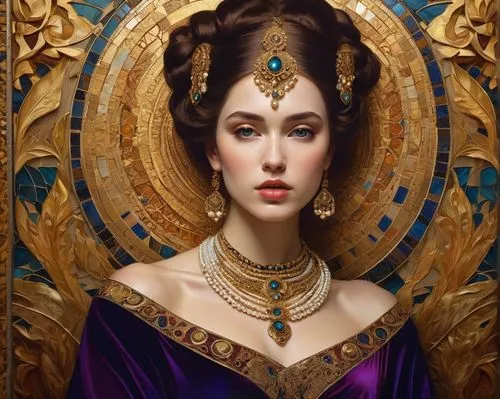 amidala,frigga,theodora,sigyn,drusilla,noblewoman,emperatriz,oerth,queenship,cleopatra,priestess,guinevere,gold jewelry,zodiac sign libra,theodosia,satine,archduchess,estess,amneris,fantasy portrait,Conceptual Art,Fantasy,Fantasy 11