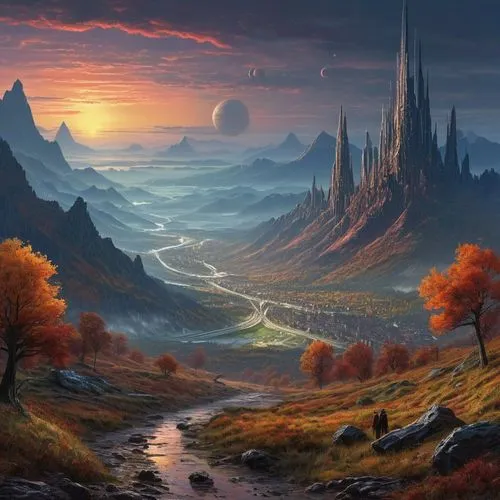 fantasy landscape,futuristic landscape,fantasy picture,fantasy art,desert landscape,dune landscape,lunar landscape,alien planet,mountainous landscape,alien world,desert desert landscape,autumn landscape,landscape background,high landscape,mountain landscape,volcanic landscape,panoramic landscape,landscapes,autumn mountains,nature landscape,Art,Classical Oil Painting,Classical Oil Painting 42