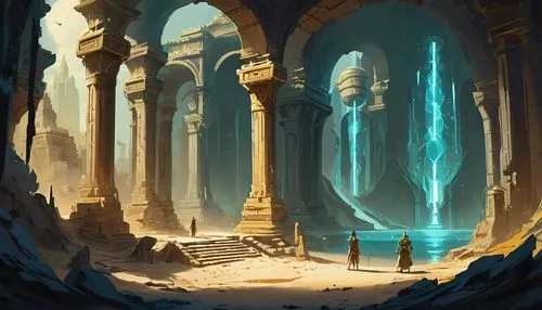 prospal,hall of the fallen,khandaq,ancient city,pillars,seregil,Conceptual Art,Fantasy,Fantasy 02