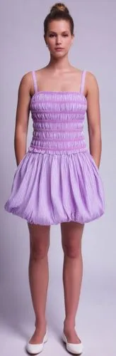 a woman wearing a purple dress and white shoes,thighpaulsandra,premaxillae,feminize,djerma,szewczyk,stav,titmus,muumuu,szewczenko,chaderton,maidenform,iwf,transadelaide,perroncel,stronge,enza,titterre