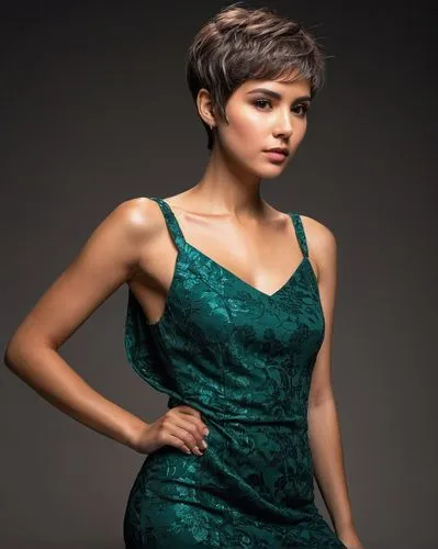 pixie cut,pixie-bob,pixie,asymmetric cut,social,green dress,birce akalay,elegant,female model,portrait photography,sheath dress,artificial hair integrations,nice dress,short blond hair,management of hair loss,female hollywood actress,evening dress,miss circassian,colorpoint shorthair,attractive woman,Illustration,Realistic Fantasy,Realistic Fantasy 12