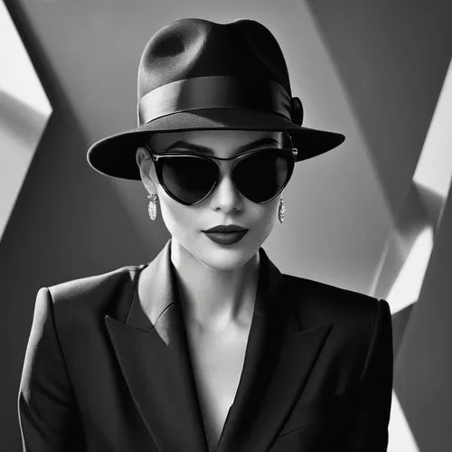 black hat,fashion vector,spy visual,film noir,dita,noir,art deco woman,sade,derivable,bowler hat,gentlewoman,joanne,trilby,the hat-female,woman in menswear,gaga,hat retro,leather hat,secret agent,spy,Photography,Artistic Photography,Artistic Photography 06