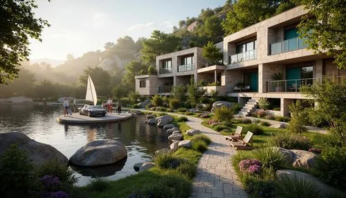 landscape design sydney,landscape designers sydney,3d rendering,landscaped,waterside,streamwood,waterview,fallingwater,house by the water,riviera,render,encino,riverside,creekside,riverwoods,riverstone,ecovillage,lake view,riverbanks,netherwood