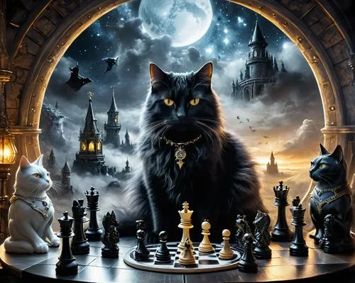 fantasy picture,chess player,shadowclan,magick,chessmaster,chess game,Conceptual Art,Fantasy,Fantasy 13