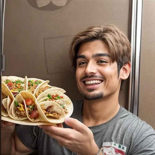 Advertisement for Taco company food, realistic,pakistani cuisine,kulcha,tacos,taco,chaat,tacos food,kati roll,mexican,dosa,masala,pakistani boy,maharashtrian cuisine,puri,panipuri,korean taco,indian c