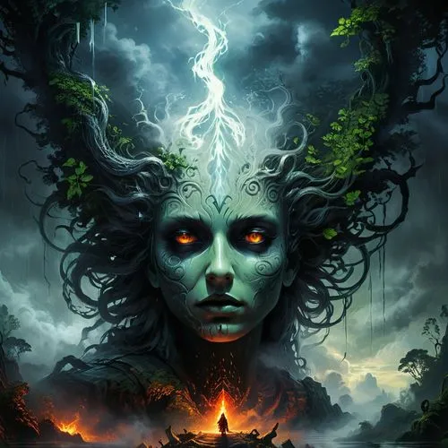 medusa,the enchantress,druidic,niobe,oscura,beltane,Conceptual Art,Fantasy,Fantasy 03