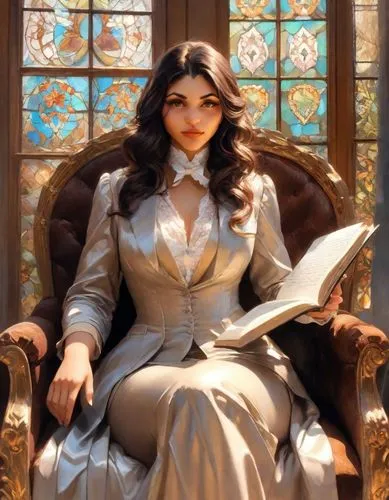 zatanna,librarian,victoriana,victorian lady,noblewoman,gothel,Digital Art,Impressionism