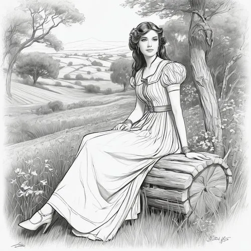 maidservant,avonlea,proprietress,hermia,northanger,scotswoman,Illustration,Black and White,Black and White 08