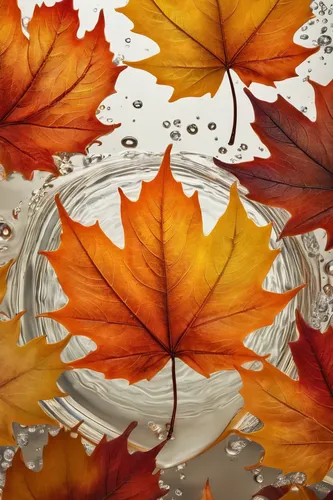 "MARUICE SAPIRO - ""Autumn Morning""...oh I have seen many a morning like this and never been able to capture it this way...",autumn leaf paper,autumnal leaves,autumn pattern,maple leave,maple leaves,