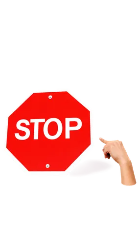 Stop sign, octagon shape, red background, white border, bold black font, capital letters "STOP", 3D realistic, glossy surface, morning sunlight, shallow depth of field, central composition, straight a