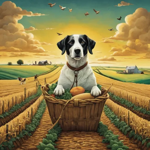 Craft a humorous narrative about a mischievous farmer's dog who gets into hilarious shenanigans.,jack russel,jack russell,parson russell terrier,jack russell terrier,russell terrier,dog illustration,b