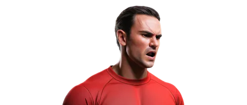 Dynamic neck crack sound, sudden movement, close-up shot, detailed skin texture, realistic muscles, male athlete, athletic wear, sweaty forehead, intense facial expression, dramatic lighting, shallow 