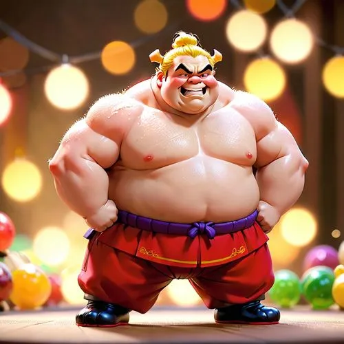 hog xiu,sumo wrestler,greek,disney character,strongman,fuel-bowser,claus,3d render,christmas figure,babi panggang,hog,yo-kai,spring festival,muscle man,happy chinese new year,3d figure,3d rendered,popeye,takikomi gohan,3d model,Anime,Anime,Cartoon