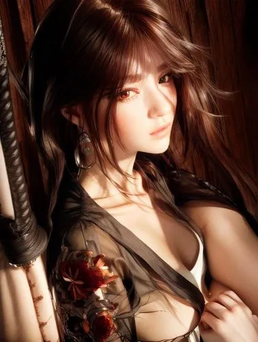 tifa,lara,revy,asami,aerith,croft,katana,shumeiko,serah,beautiful girls with katana,nomura,erma,soulcalibur,tenchu,xena,witchblade,kunoichi,xiaoyu,swordswoman,kazama