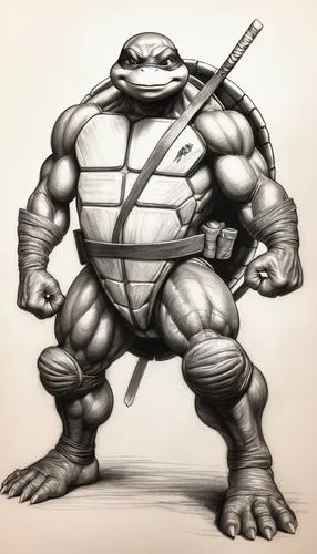 donatello,hammerman,hulka,trachemys,gantu,tartman,Illustration,Black and White,Black and White 35